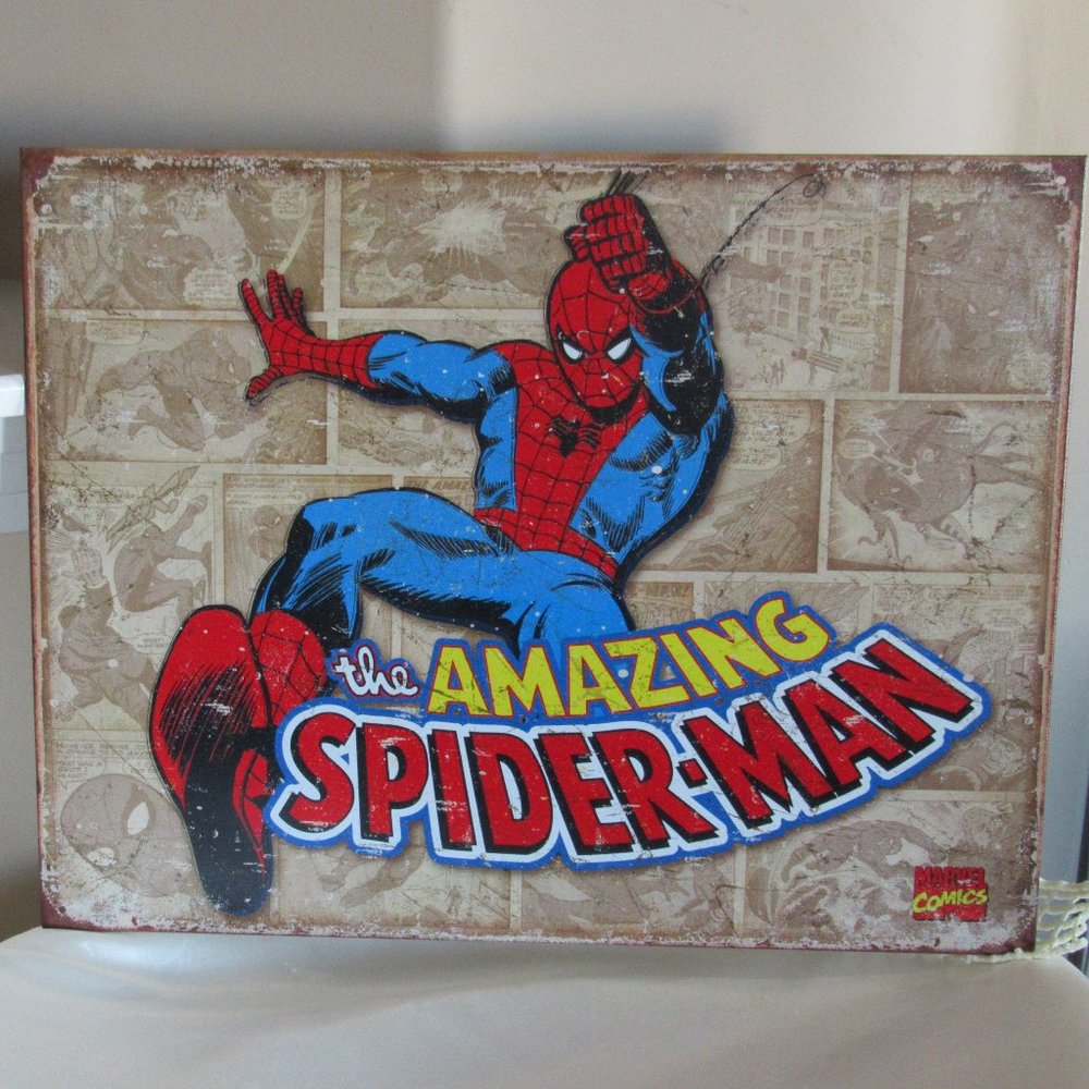 Spiderman Metal Sign